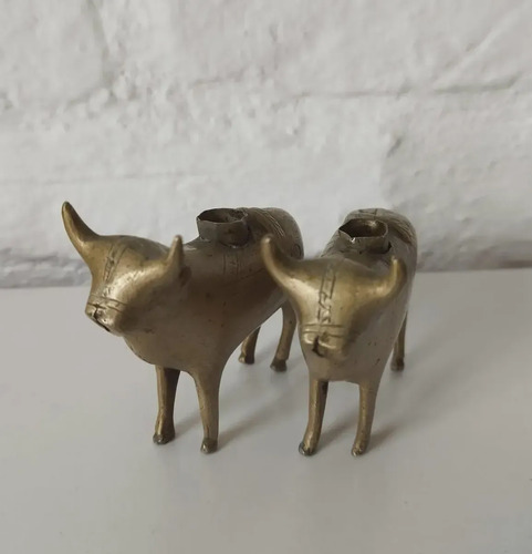 Tintero Bronce Vaca Antiguo Ganadero Decorativo Mesa Oficina