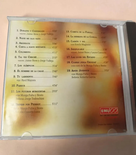 Jaime Roos Repertorio Cd Emi Orfeo Uruguay Estándar, foto 6