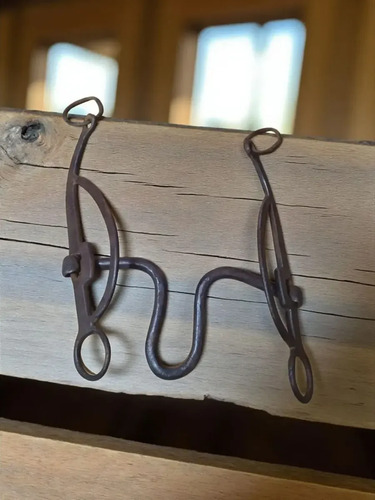 Antiguo Freno Bocado Caballo Hierro Forjado Criollo, foto 5