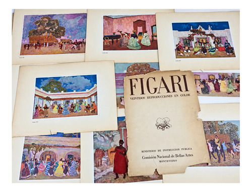 Pedro Figari Lote Láminas Reproducciones Color Arte Uruguayo, foto 4