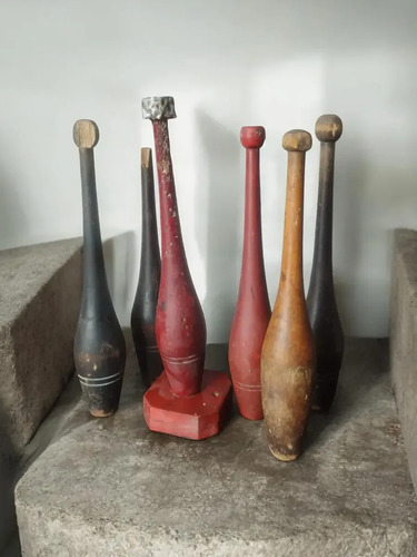Lote 7 Clavas Antiguas Madera Para Decorar O Restaurar