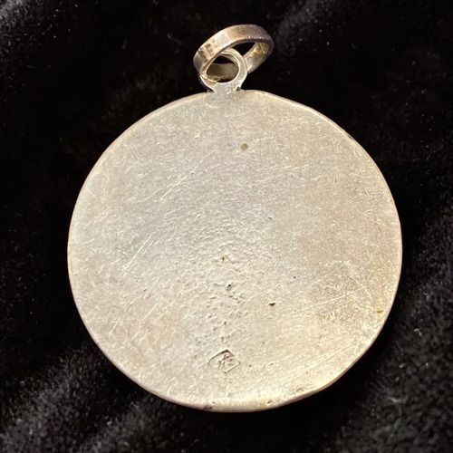 Medalla Cristo En Plata Sellada Grande 17,25 G Plateado, foto 2