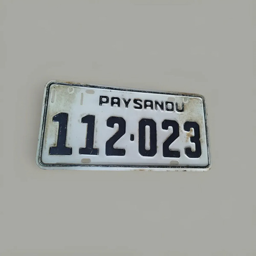 Matrícula Paysandú Vintage  112023 Colección 30x15cm