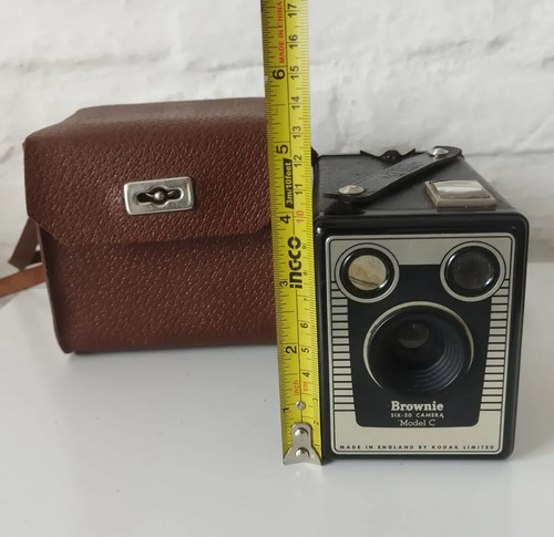 Camara Antigua Kodak Brownie Six 20 Ingles Caja Manuales Uso Negro, foto 6