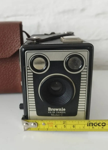 Camara Antigua Kodak Brownie Six 20 Ingles Caja Manuales Uso Negro, foto 5