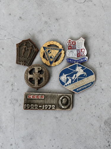 Pines Antiguos Esmaltados Lote Coleccion Soviet Turismo Pins