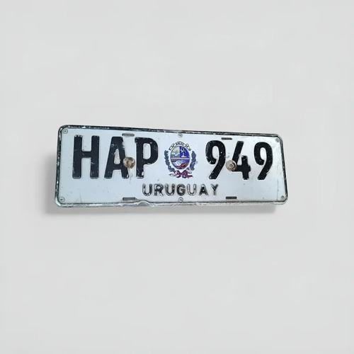 Matrícula Uruguay Vintage Hap 949 Decoración Colección
